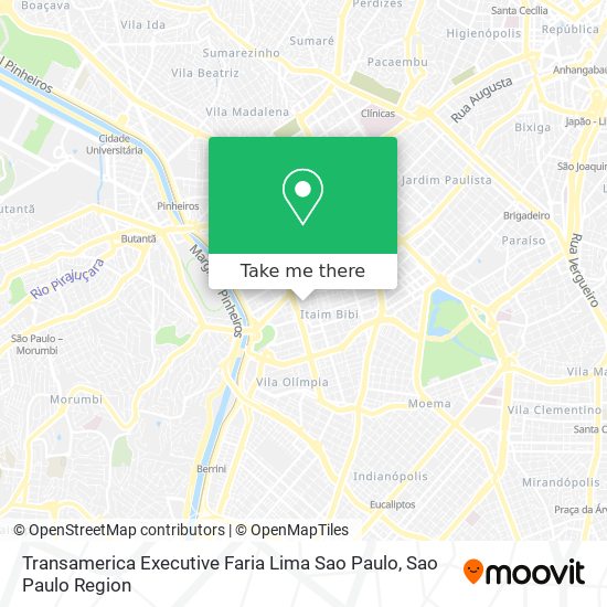 Mapa Transamerica Executive Faria Lima Sao Paulo