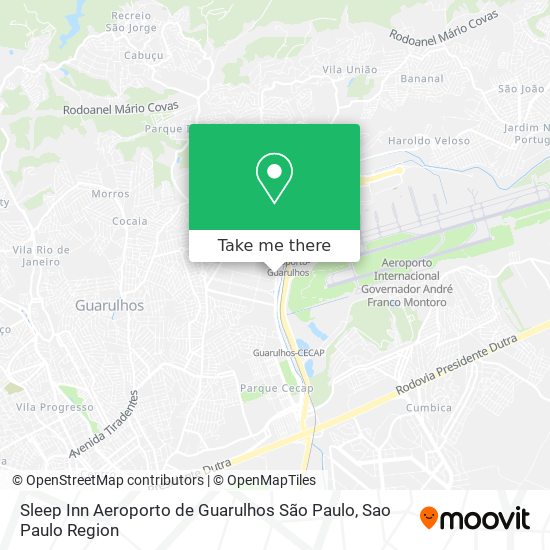 Sleep Inn Aeroporto de Guarulhos São Paulo map