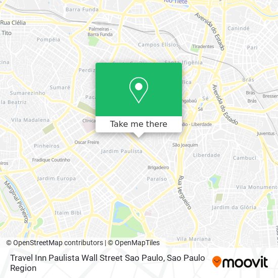 Travel Inn Paulista Wall Street Sao Paulo map