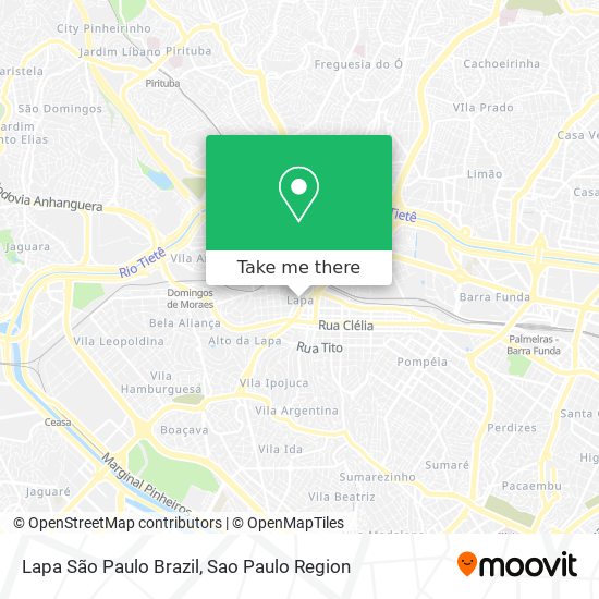 Mapa Lapa São Paulo Brazil