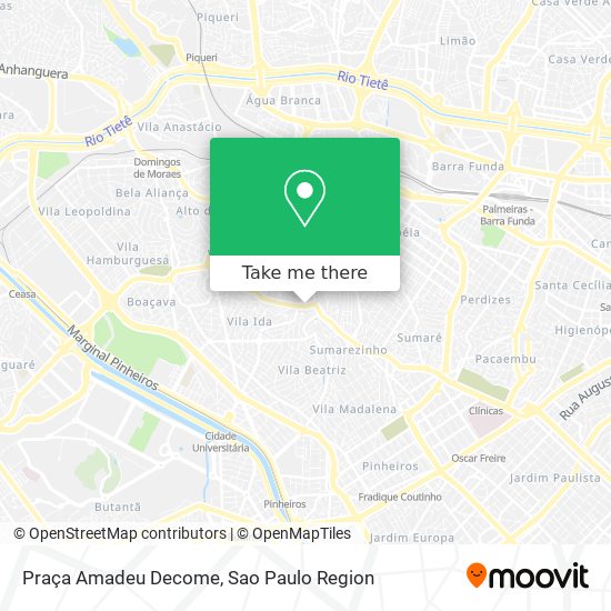 Mapa Praça Amadeu Decome