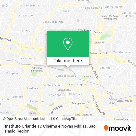 Instituto Criar de Tv, Cinema e Novas Midias map