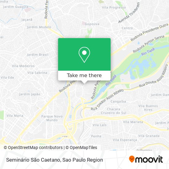 Seminário São Caetano map