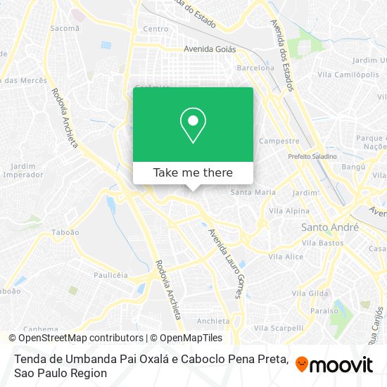 Tenda de Umbanda Pai Oxalá e Caboclo Pena Preta map