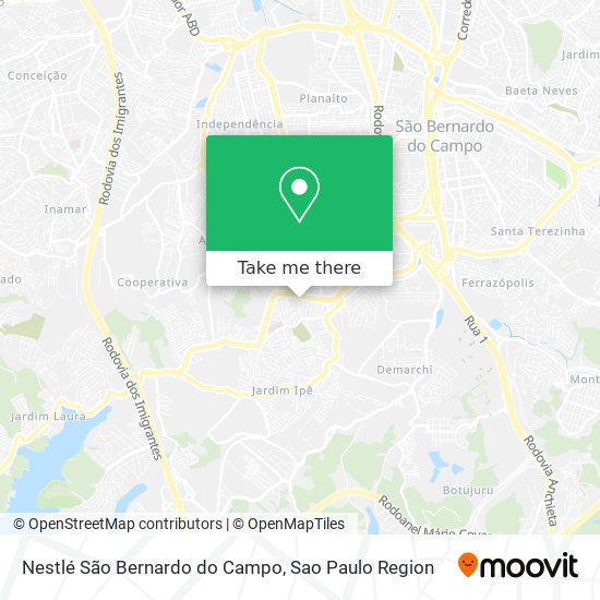 Mapa Nestlé São Bernardo do Campo