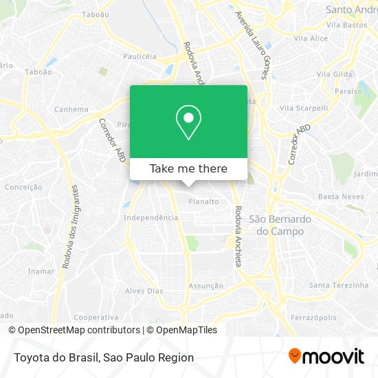 Mapa Toyota do Brasil