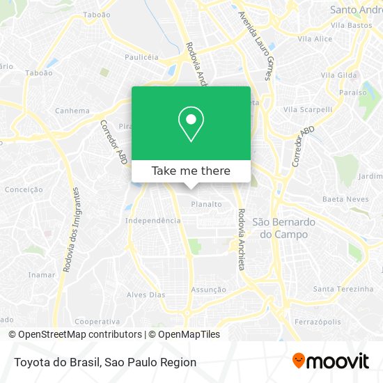 Toyota do Brasil map