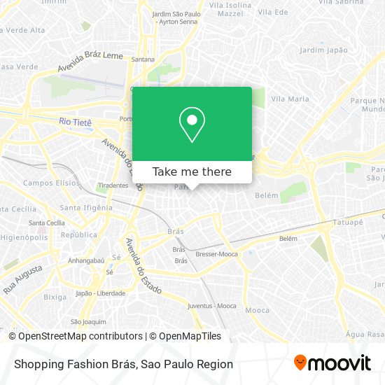 Shopping Fashion Brás map