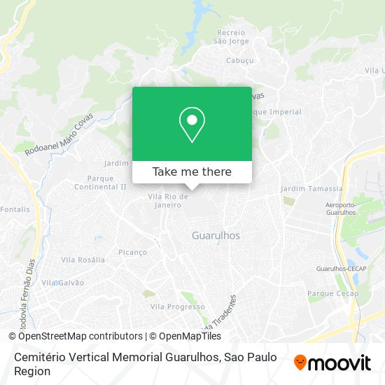 Cemitério Vertical Memorial Guarulhos map