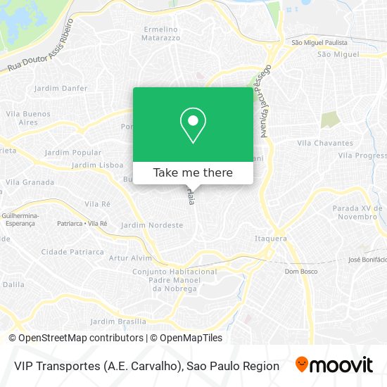 VIP Transportes (A.E. Carvalho) map