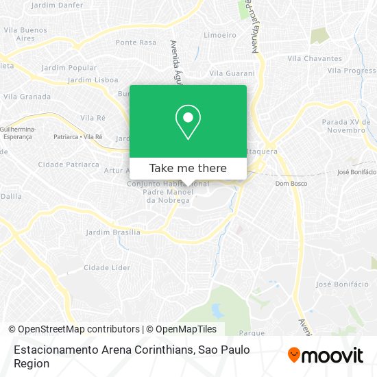 Estacionamento Arena Corinthians map