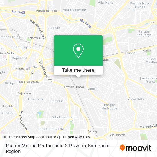 Mapa Rua da Mooca Restaurante & Pizzaria