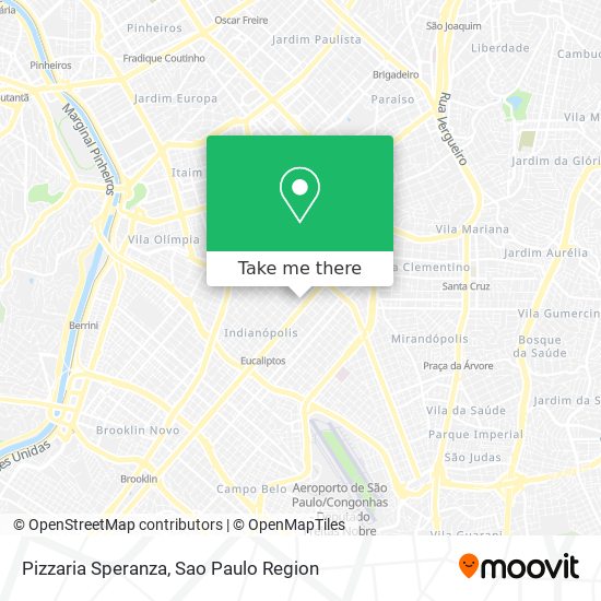 Pizzaria Speranza map