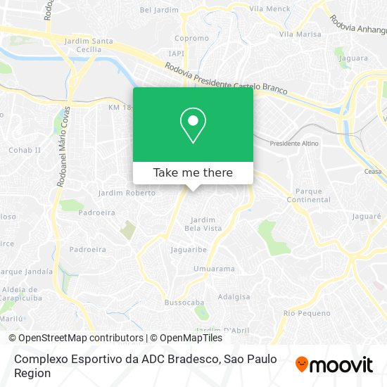 Mapa Complexo Esportivo da ADC Bradesco