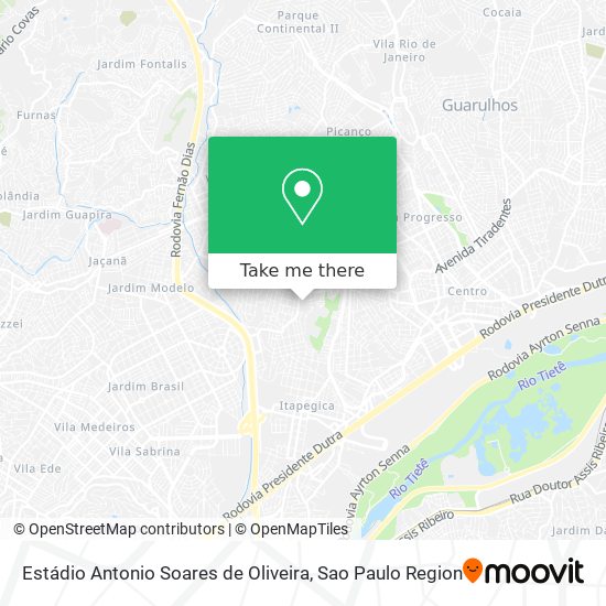 Mapa Estádio Antonio Soares de Oliveira