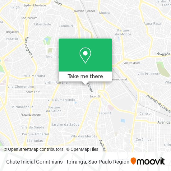 Mapa Chute Inicial Corinthians - Ipiranga