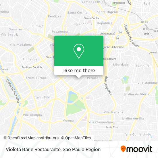 Mapa Violeta Bar e Restaurante
