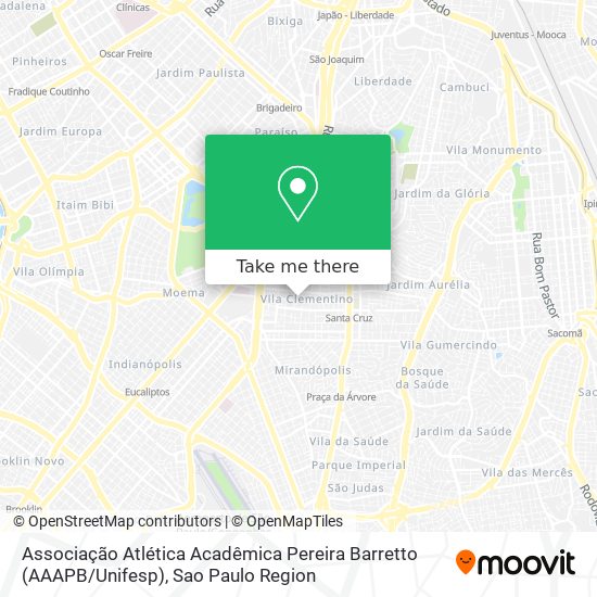 Associação Atlética Acadêmica Pereira Barretto (AAAPB / Unifesp) map