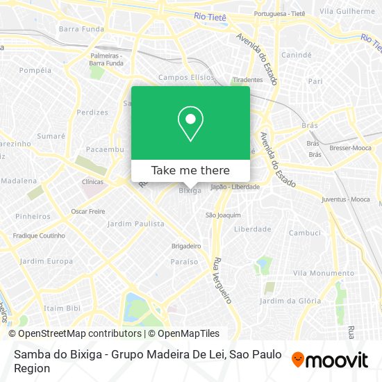 Mapa Samba do Bixiga - Grupo Madeira De Lei