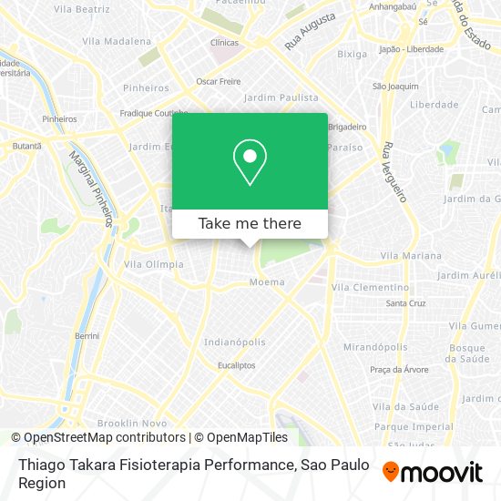 Mapa Thiago Takara Fisioterapia Performance