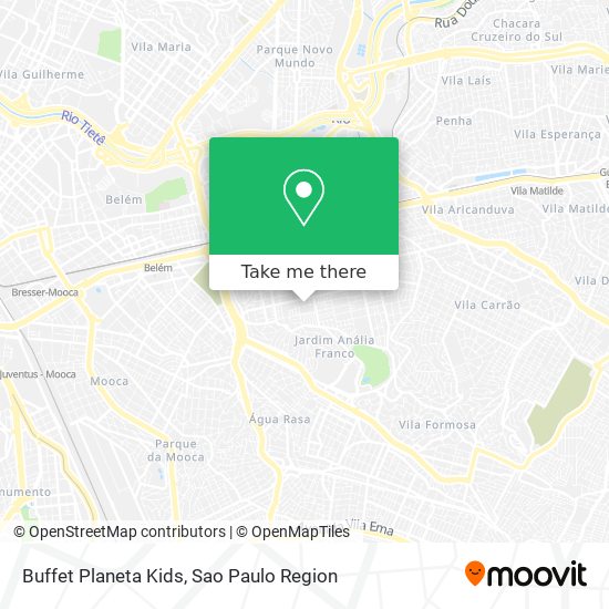 Buffet Planeta Kids map