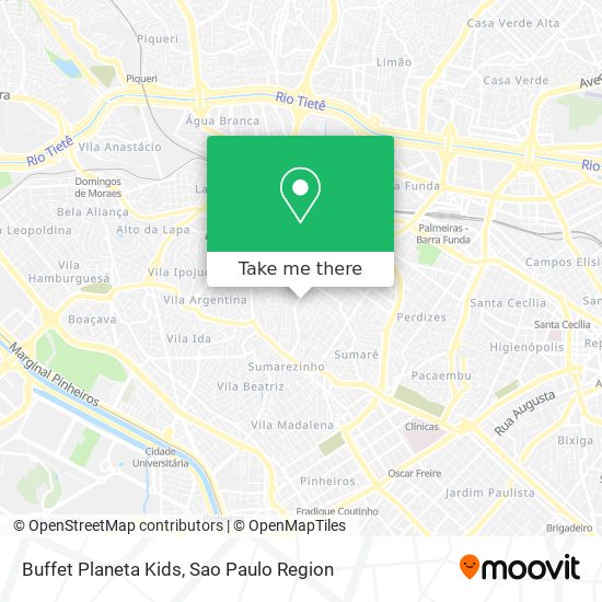 Buffet Planeta Kids map