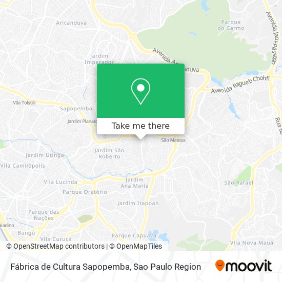 Fábrica de Cultura Sapopemba map