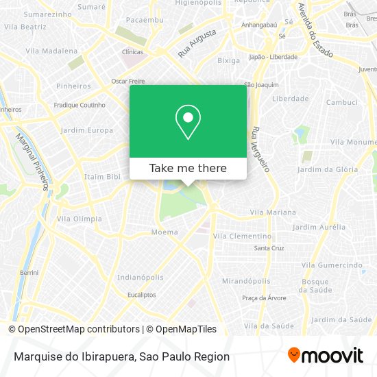 Mapa Marquise do Ibirapuera