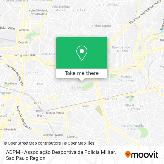 Mapa ADPM - Associação Desportiva da Polícia Militar