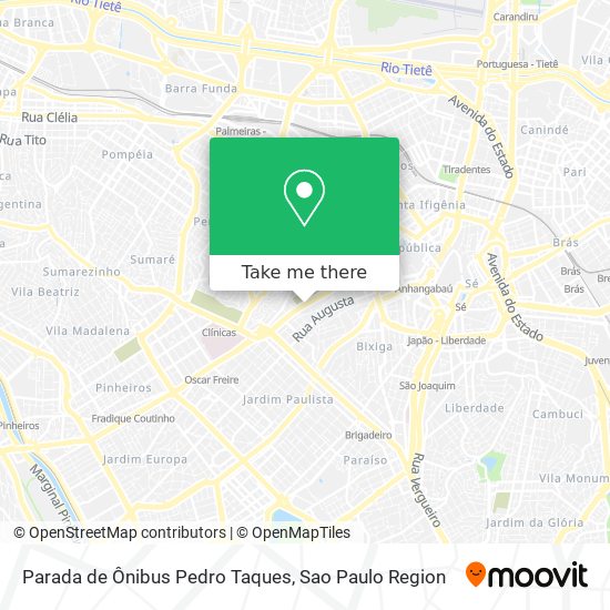 Mapa Parada de Ônibus Pedro Taques