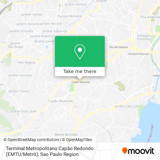 Mapa Terminal Metropolitano Capão Redondo (EMTU / Metrô)