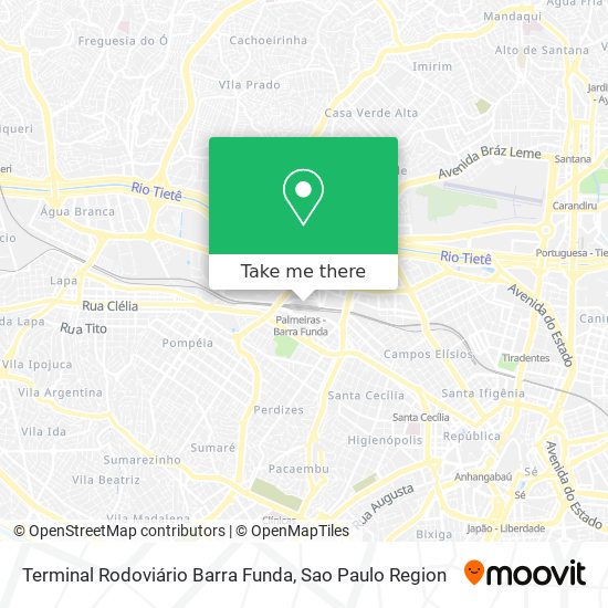 Terminal Rodoviário Barra Funda map