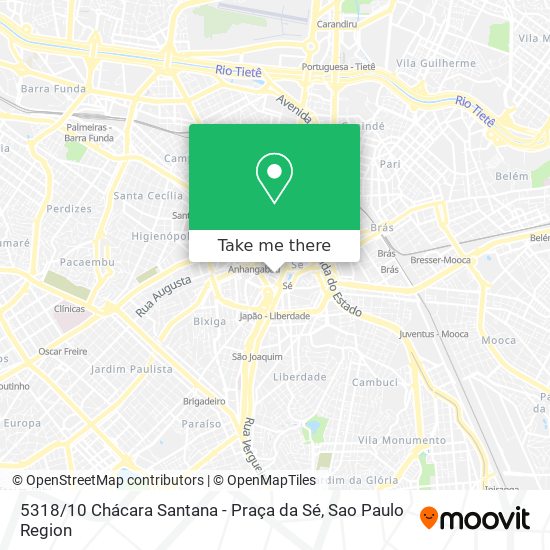 5318 / 10 Chácara Santana - Praça da Sé map