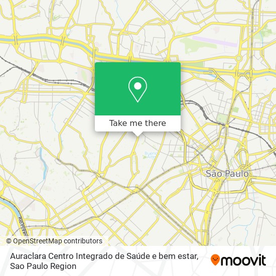 Mapa Auraclara Centro Integrado de Saúde e bem estar