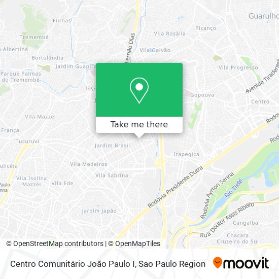 Mapa Centro Comunitário João Paulo I