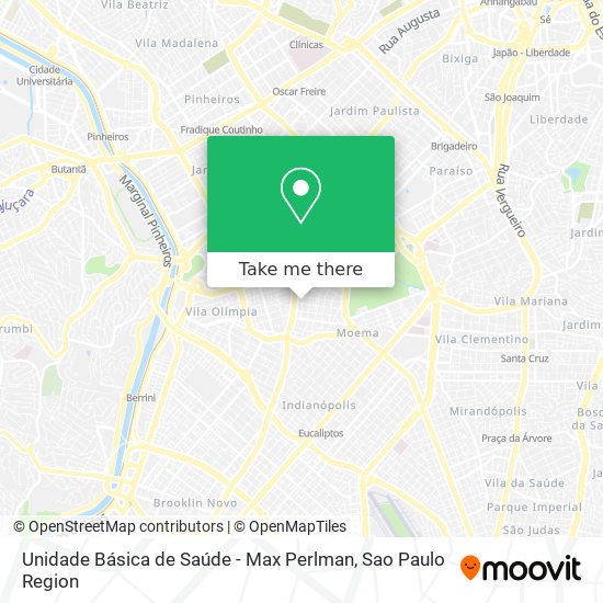 Unidade Básica de Saúde - Max Perlman map