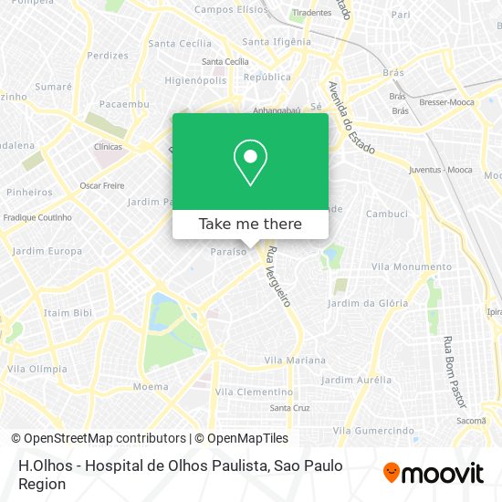 Mapa H.Olhos - Hospital de Olhos Paulista