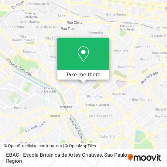 EBAC - Escola Britânica de Artes Criativas map