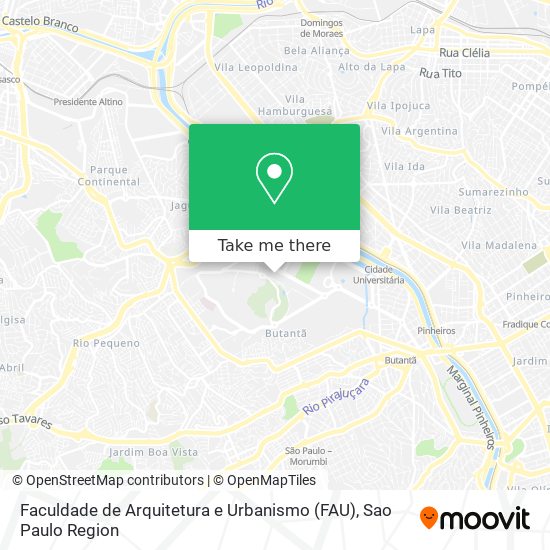 Faculdade de Arquitetura e Urbanismo (FAU) map