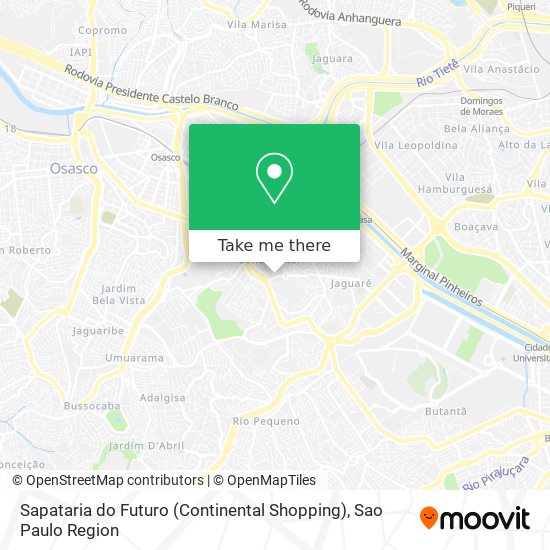 Mapa Sapataria do Futuro (Continental Shopping)