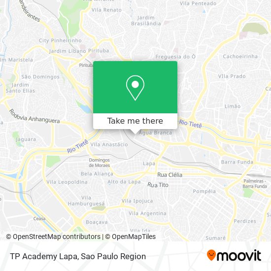 Mapa TP Academy Lapa