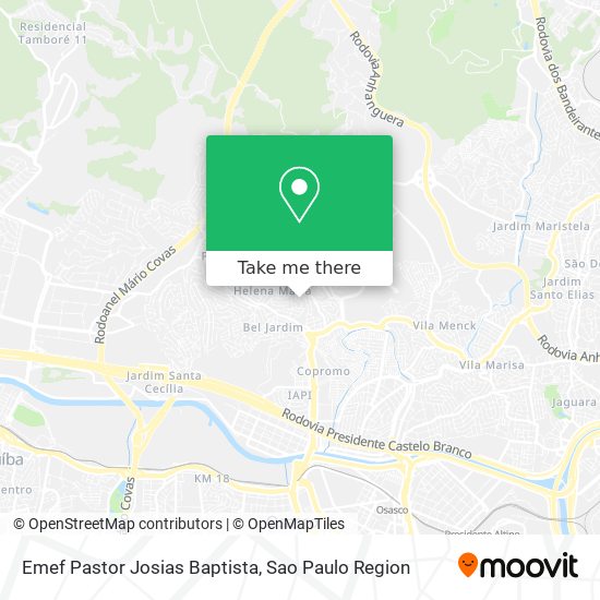 Mapa Emef Pastor Josias Baptista