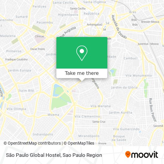 São Paulo Global Hostel map