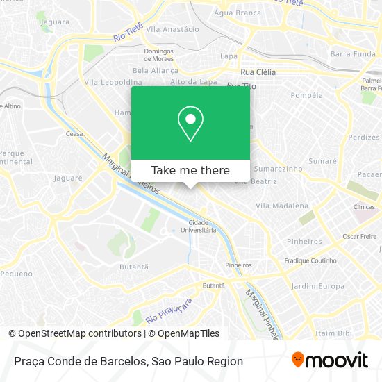 Mapa Praça Conde de Barcelos