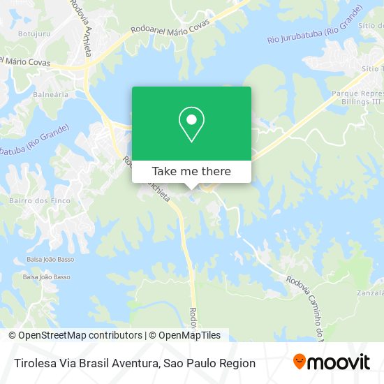 Tirolesa Via Brasil Aventura map