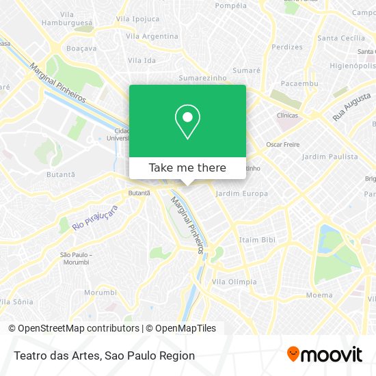 Teatro das Artes map