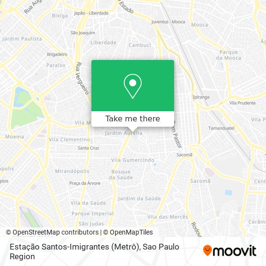 Mapa Estação Santos-Imigrantes (Metrô)