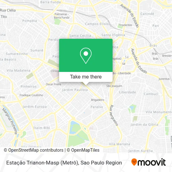 Estação Trianon-Masp (Metrô) map