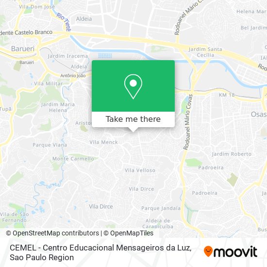 Mapa CEMEL - Centro Educacional Mensageiros da Luz