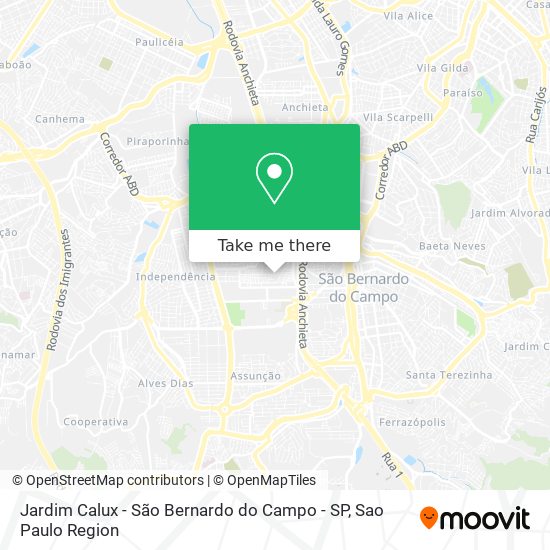Jardim Calux - São Bernardo do Campo - SP map